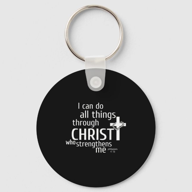 Llavero I Can Do All Things Through Christ - Christian Gif (Anverso)