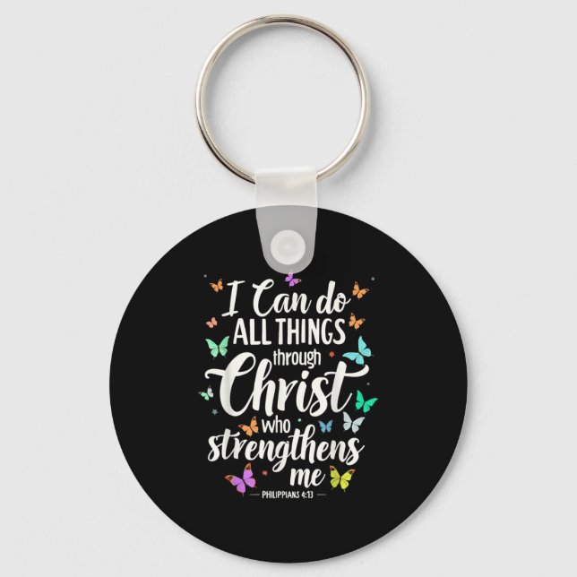 Llavero I Can Do All Things Through Christ Who Strengthens (Anverso)