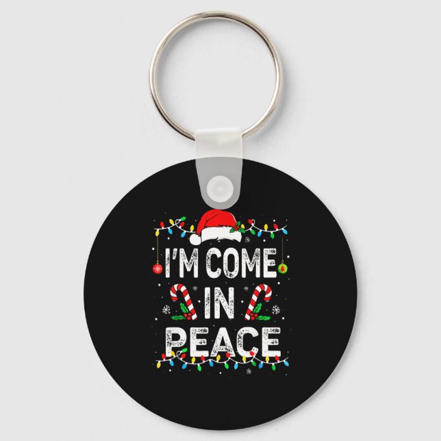 Llavero I Come In Peace I'm Peace Matching Ugly Christmas  (Anverso)