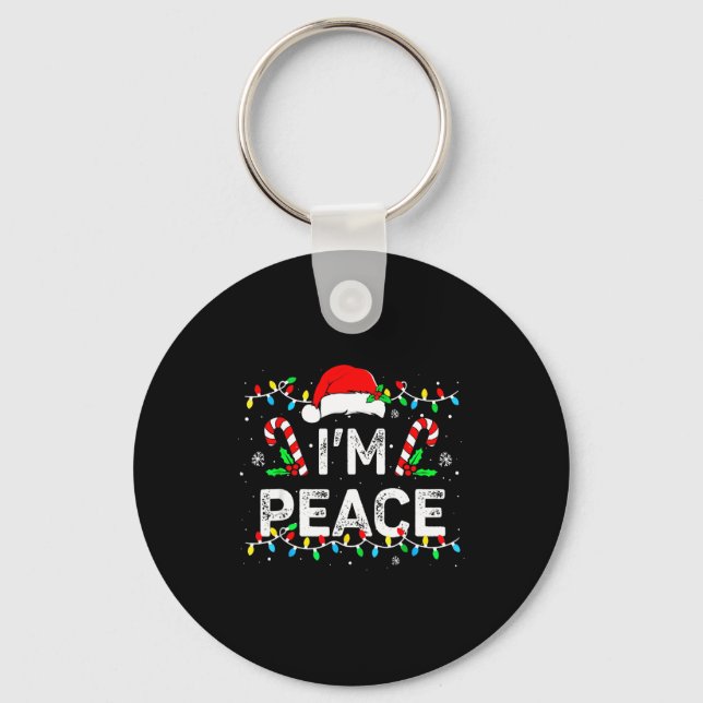 Llavero I Come In Peace I'm Peace Matching Ugly Christmas  (Anverso)