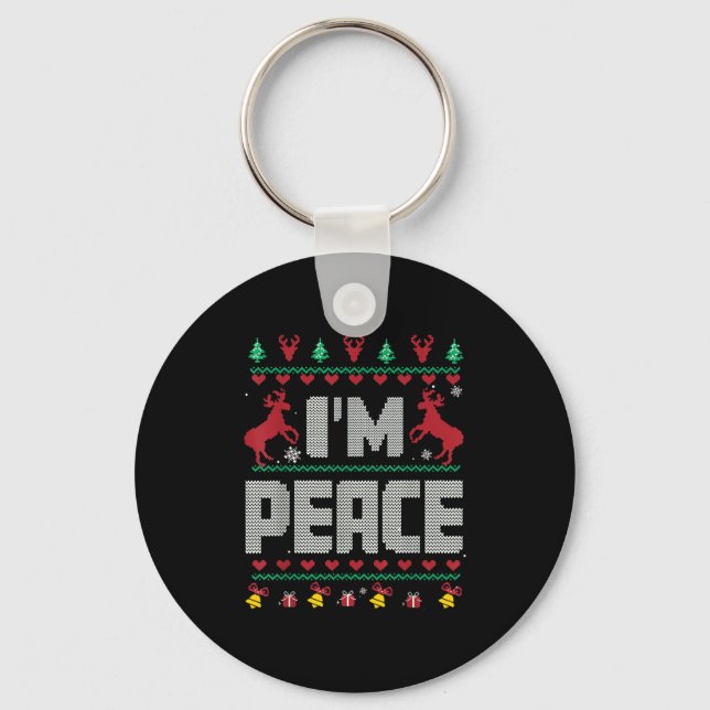 Llavero I Come In Peace - I'm Peace Xmas Matching Couples  (Anverso)