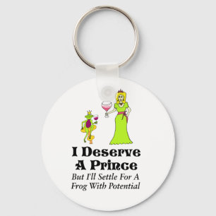 Llavero "I Deserve A Prince" Wine Princess & Wine Prince