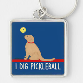 Llavero I Dig Pickleball Golden Retriever Keychain