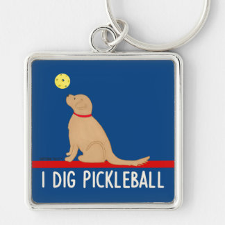 Llavero I Dig Pickleball Golden Retriever Keychain