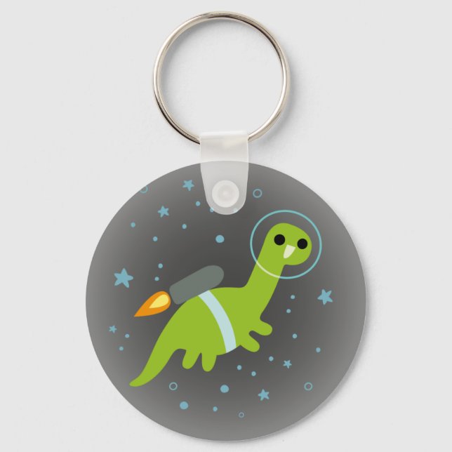 Llavero “I Has Jetpack!” Flying Brontosaurus with Jetpack (Anverso)