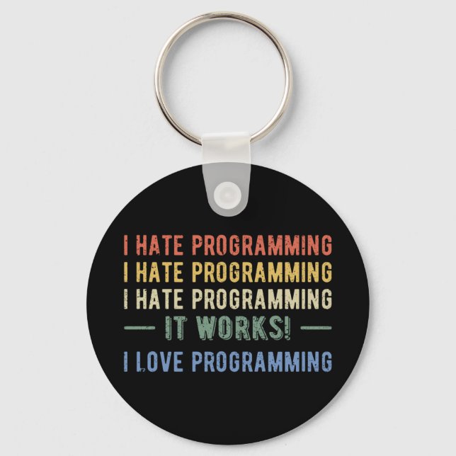 Llavero I Hate Programation - Divertido Programador I (Anverso)