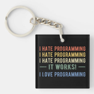 Llavero I Hate Programation - Divertido Programador I