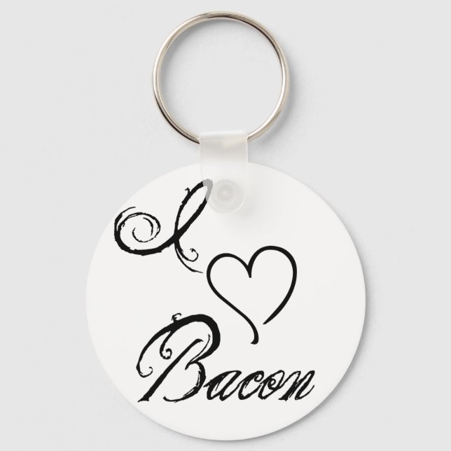 Llavero I Heart Bacon (Anverso)
