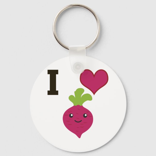 Llavero I Heart Beets (Anverso)