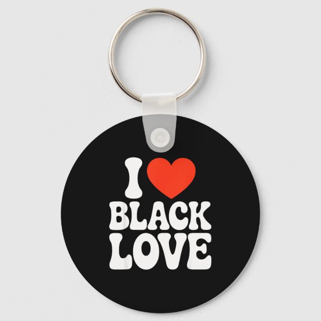 Llavero I Heart Black Love Couple Matching Couples African (Anverso)
