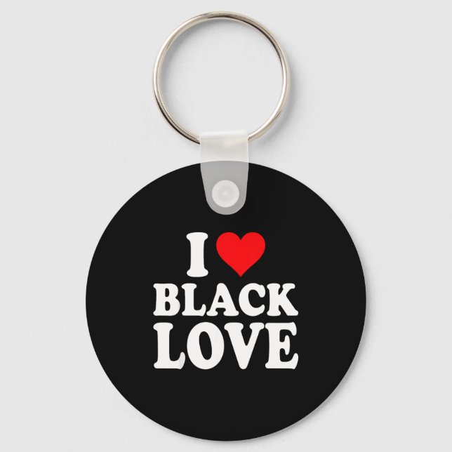 Llavero I Heart Black Love Cute Matching Couples African A (Anverso)