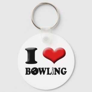 Llavero I Heart Bowling Keychain