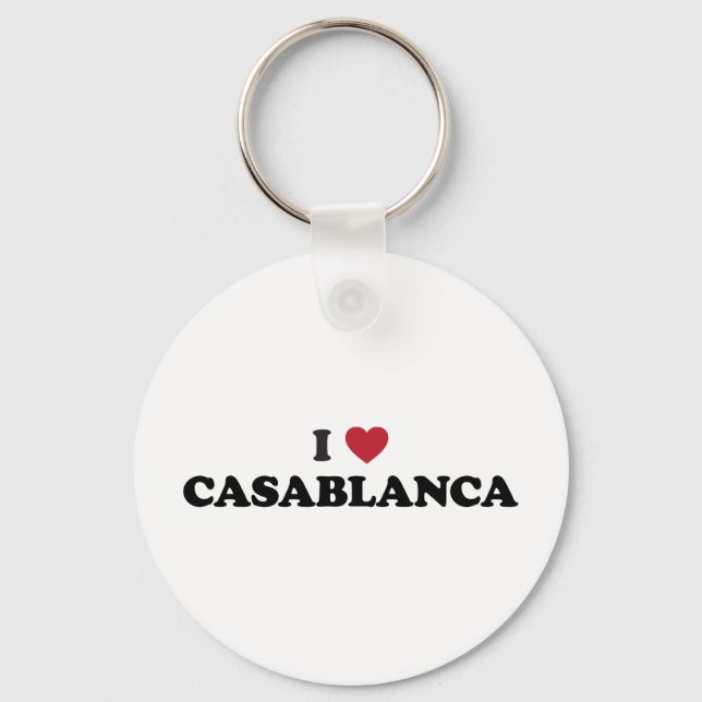 Llavero I Heart Casablanca Marruecos (Anverso)