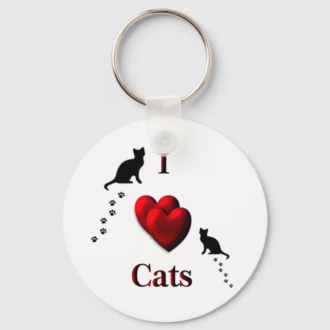 Llavero I Heart Cats (Anverso)