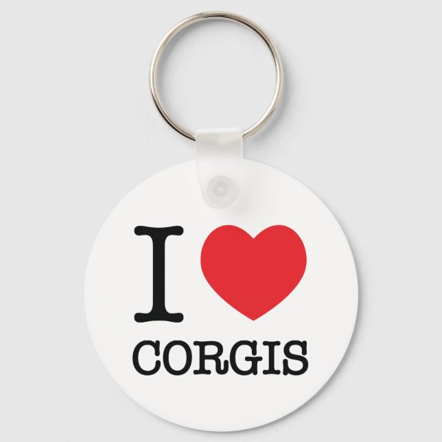 Llavero I Heart Corgis Keychain (Anverso)