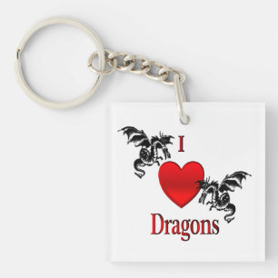 Llavero I Heart Dragons