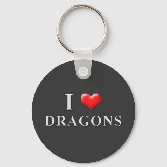 Llavero I Heart Dragons Keychain 002 (Anverso)