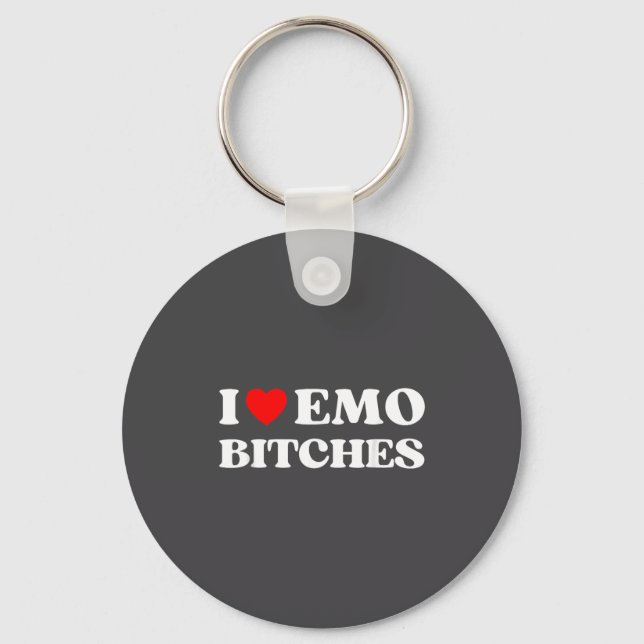 Llavero I Heart Emo Es Funny Quote Red Heart Emo Girl Styl (Anverso)