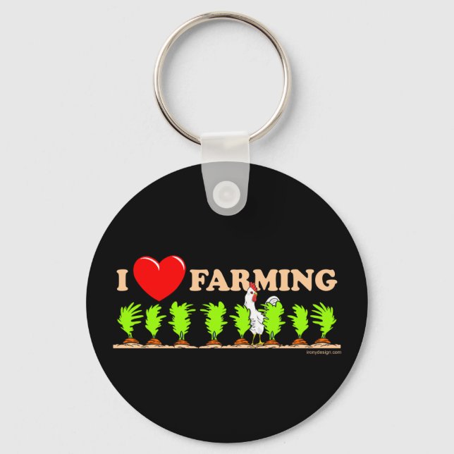 Llavero I Heart Farming (Anverso)