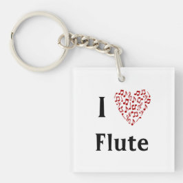 Llavero I Heart Flute - Instrumento de música