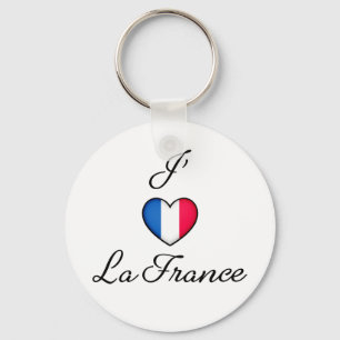 Llavero "I heart France" Orgullo francés "J'adore La Franc