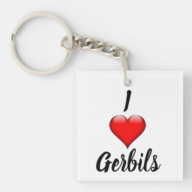 Llavero I Heart Gerbils Keychain (Frente)