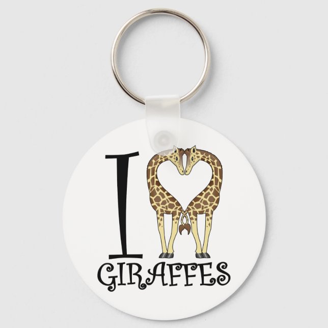 Llavero I Heart Giraffes (Anverso)