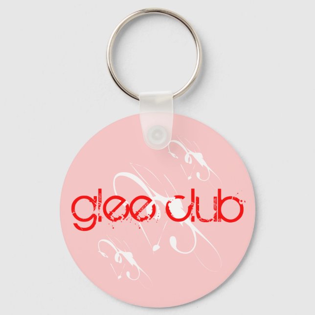 Llavero I Heart Glee Club - Cadena de claves rosa/Personal (Anverso)