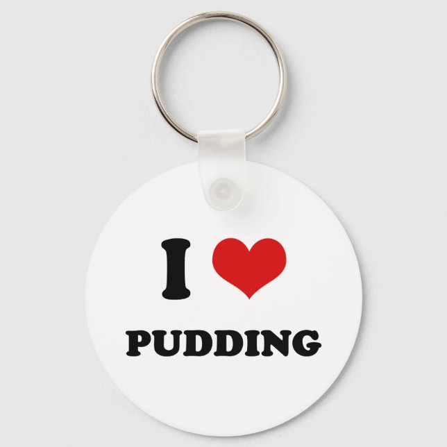 Llavero I Heart I Love Pudding (Anverso)