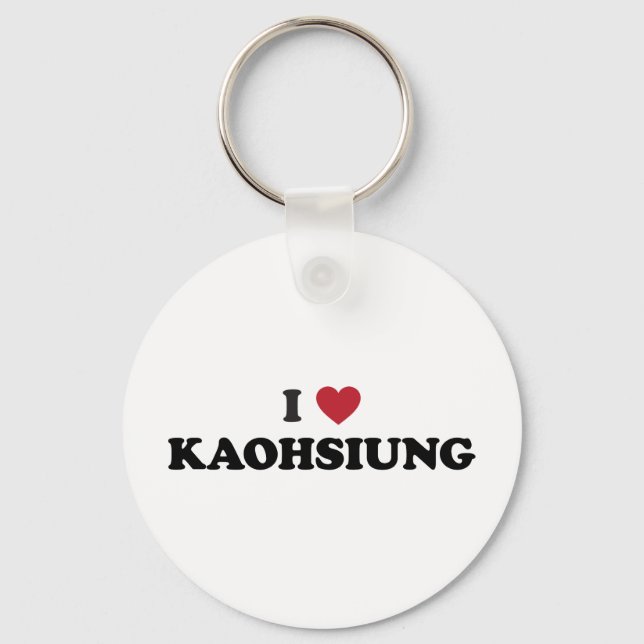 Llavero I Heart Kaohsiung Taiwán (Anverso)