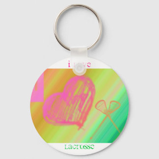 Llavero I heart Lacrosse Keychain