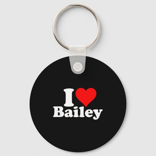 Llavero I Heart Love Bailey  (Anverso)