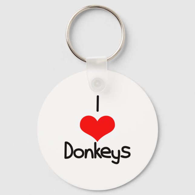 Llavero I Heart (Love) Donkeys (Anverso)