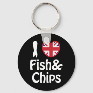 Llavero I Heart [Love] Fish & Chips Keychain