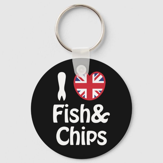 Llavero I Heart [Love] Fish & Chips Keychain (Anverso)