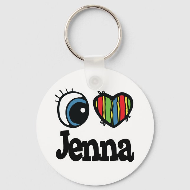 Llavero I Heart (Love) Jenna (Anverso)