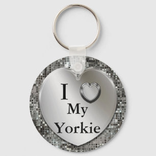 Llavero I Heart (Love) My Yorkie Keychain