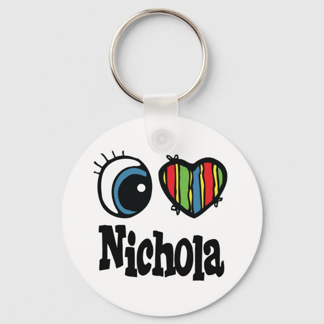 Llavero I Heart (Love) Nichola (Anverso)