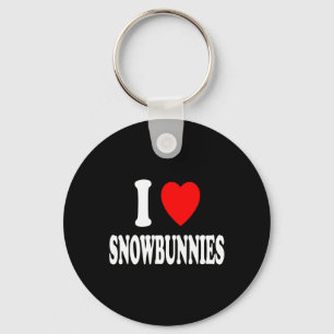 Llavero I Heart (love) Snowbunnies Esquiando Snowboard Att