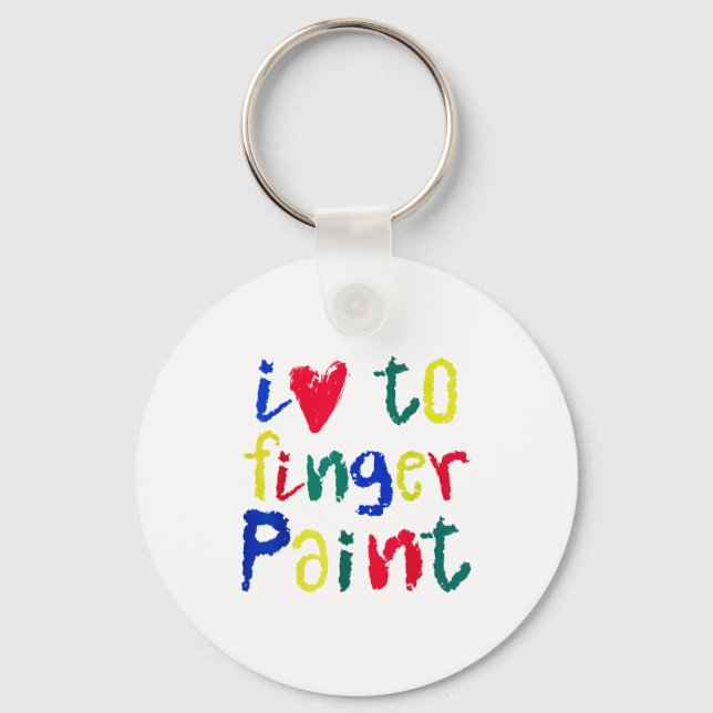 Llavero I Heart Love To Finger Paint - Funny Couple  (Anverso)