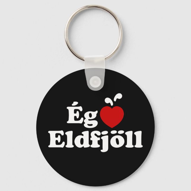 Llavero I Heart (Love) Volcanes [Ég Elska Eldfjöll] (Anverso)