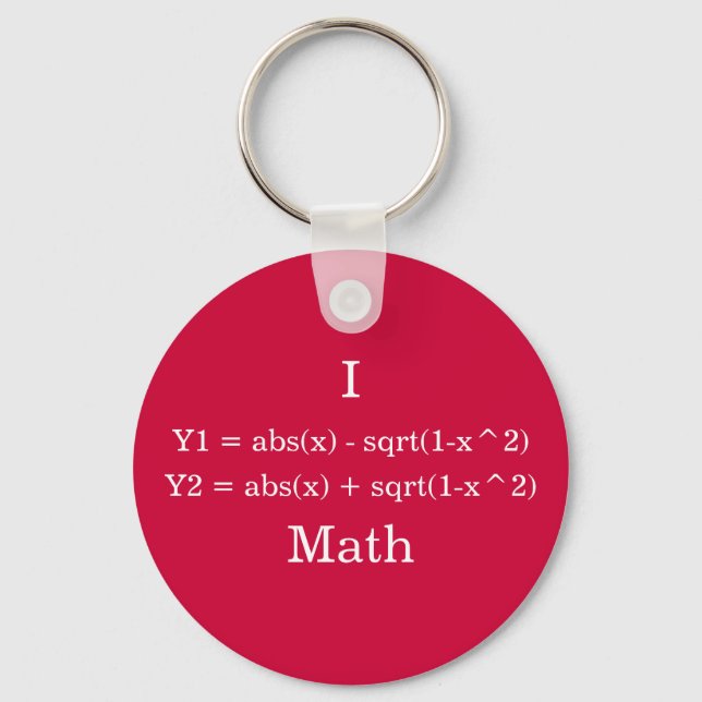 Llavero I Heart Math (Anverso)