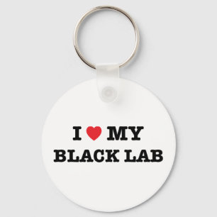 Llavero I Heart My Black Lab Keychain