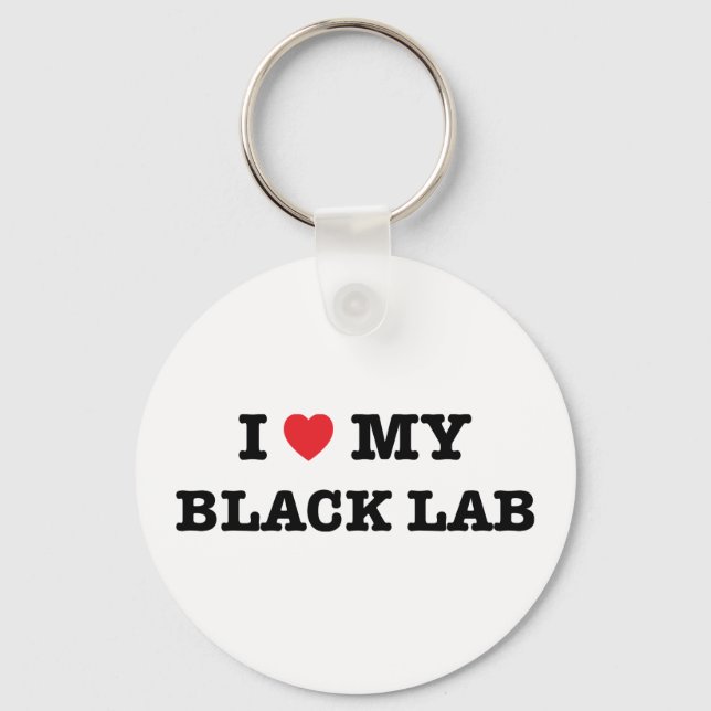 Llavero I Heart My Black Lab Keychain (Anverso)