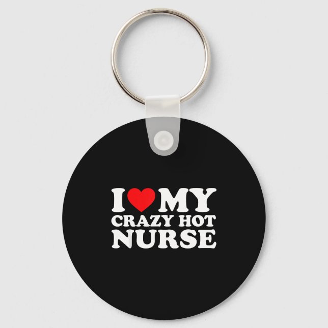 Llavero I Heart My Nurse Husband Wife Funny Matching Coupl (Anverso)
