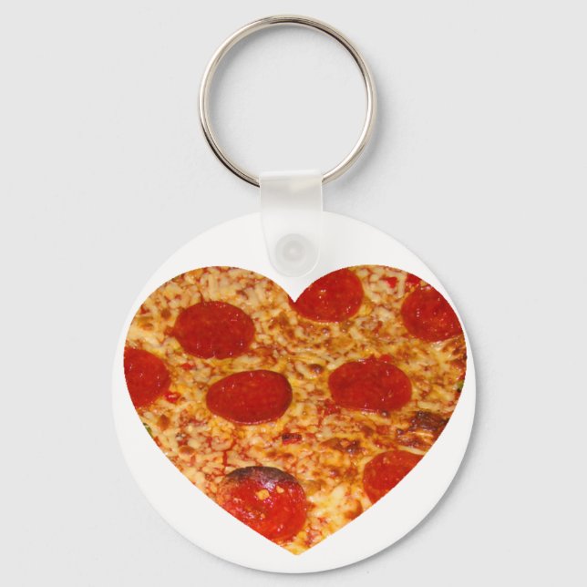 Llavero I Heart Pizza (Anverso)