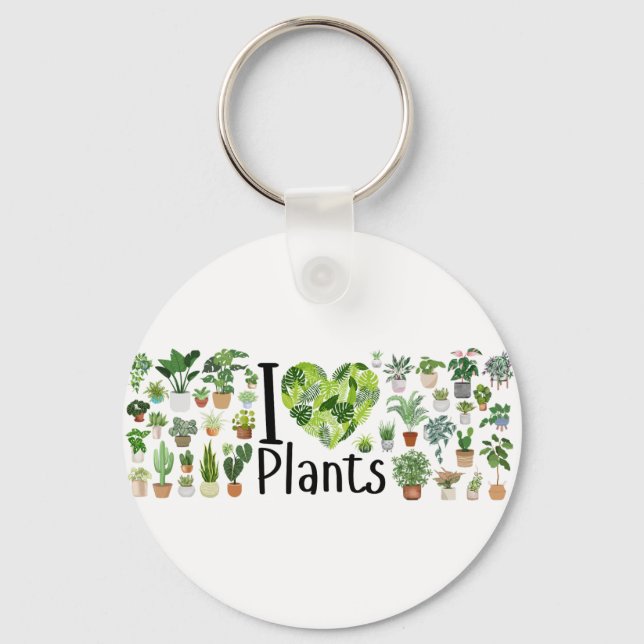 Llavero I Heart Plants keychain  (Anverso)