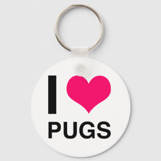 Llavero I Heart Pugs