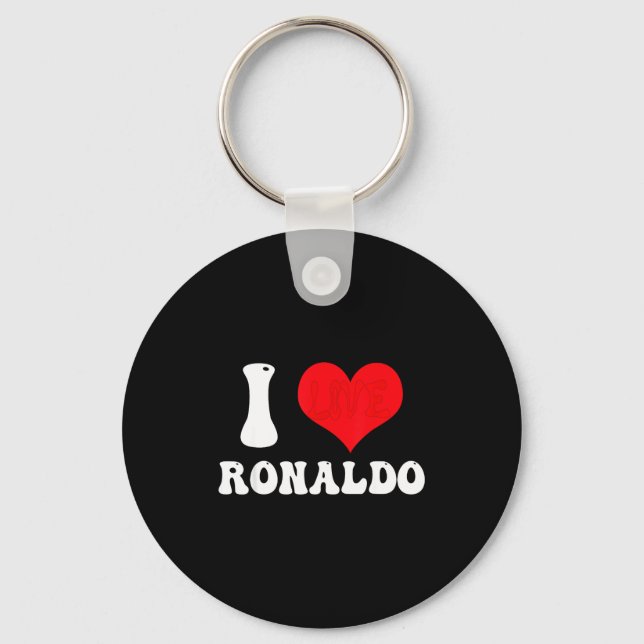 Llavero I Heart Ronaldos First Name Groovy D Valentines  (Anverso)