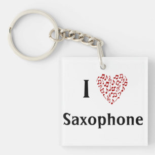 Llavero I Heart Saxofhone - Instrumento de música